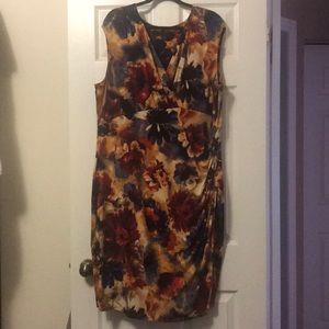 Lauren by Ralph Lauren Floral Faux Wrap Dress